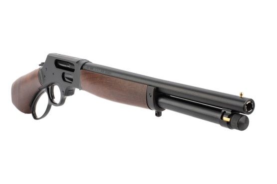 Henry Axe lever action 410 pistol features a 15 inch barrel